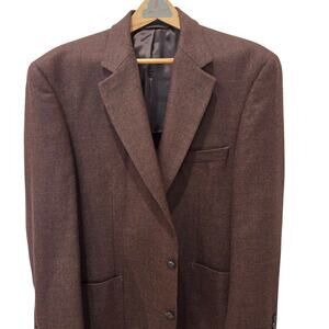 Men's Blazer//Sport Brown Tweed Coat by Ralph Lauren,  44 long